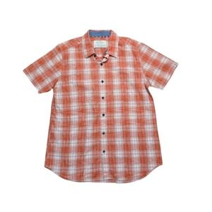 Men's NWT Old Ranch Hawke Chili Shirt Plaid Short Sleeve Button Up Large